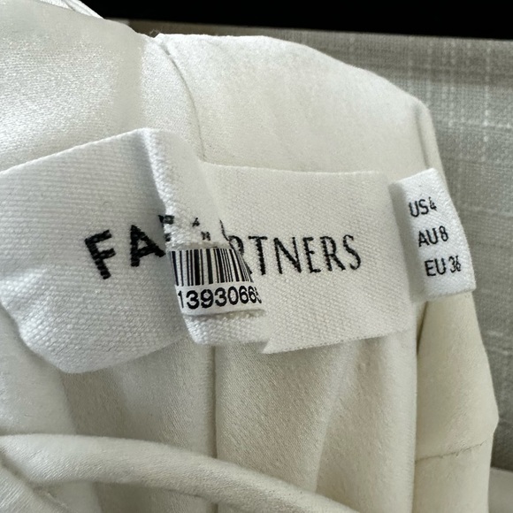 Fame & Partners Francois Drape Gown Maxi Dress in White Size 4 - Picture 11 of 15